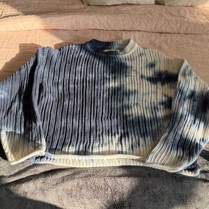 Men's Blue and White Sweater